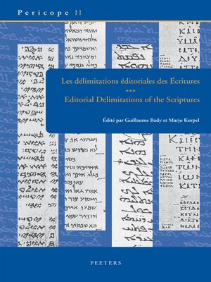 cover image of Les delimitations editoriales des Ecritures des bibles anciennes aux lectures modernes